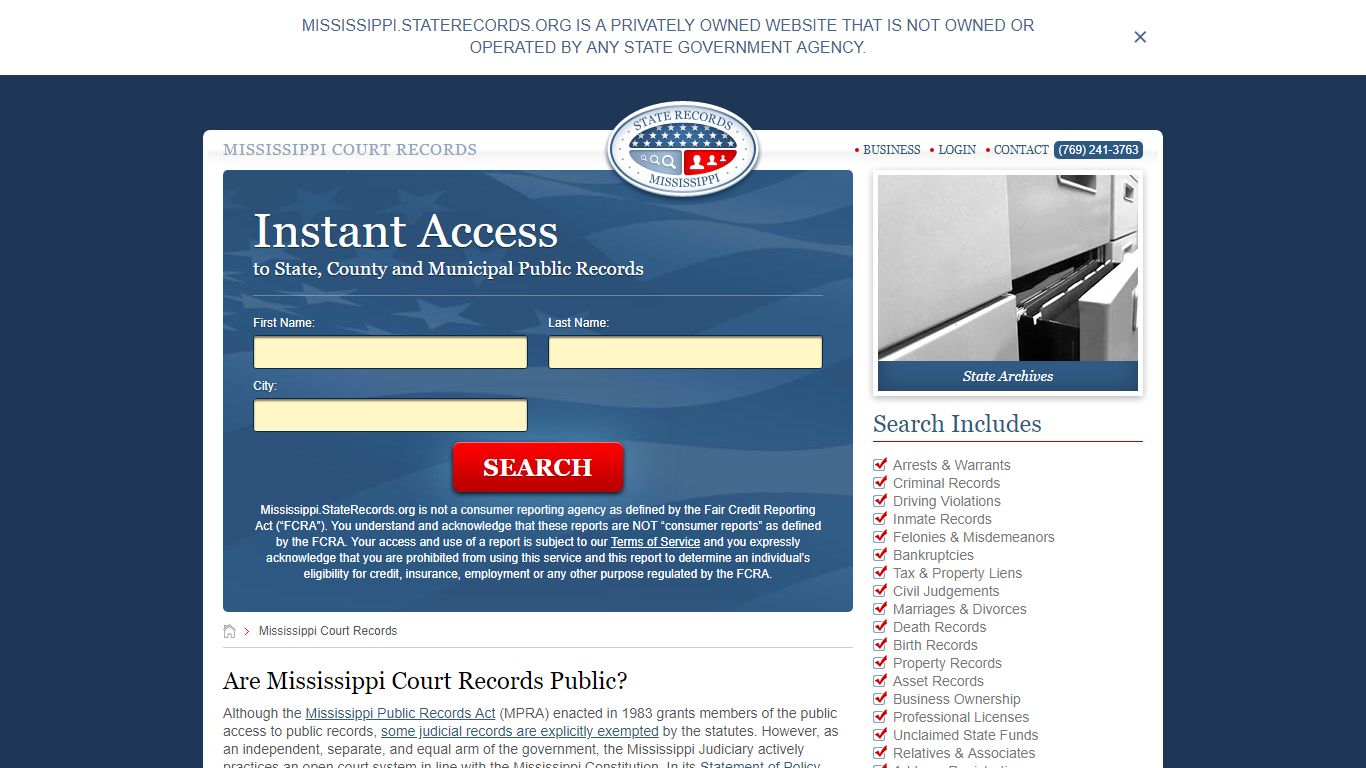 Mississippi Court Records | StateRecords.org